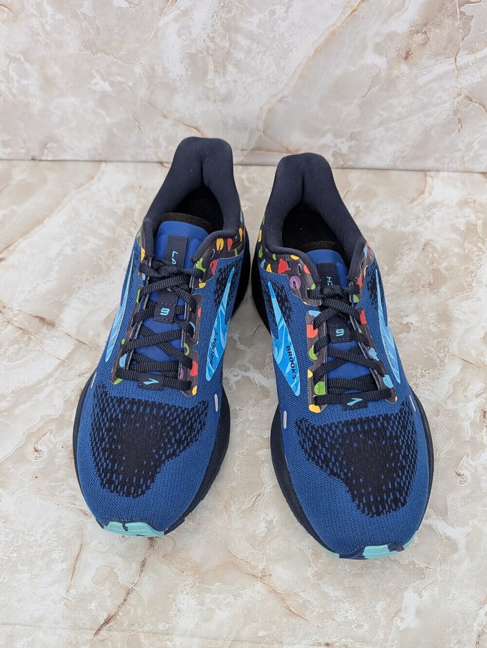 Brooks Men s Blue Multi-Color Running Sneakers Sz 8 - Picture 4 of 13